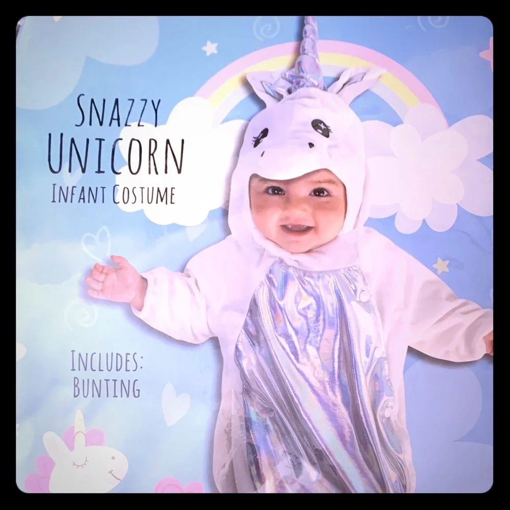NEW Palamon Snazzy Unicorn infant Bunting Bag Costume Baby 12-18 month’s